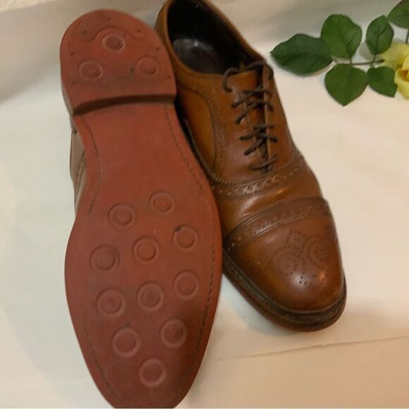Allen Edmonds Strandmok Cap Toe Brown Oxfords Red Dainite Soles Men\'s Size 8.5 E main image 5